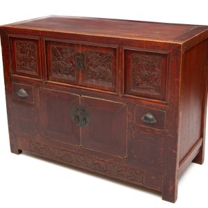 Lacquered cabinet with relief carving (side)