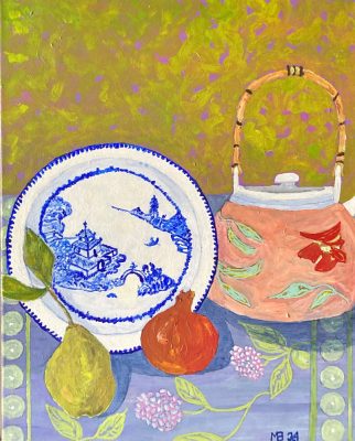 Blue and White plate by Max Bourke