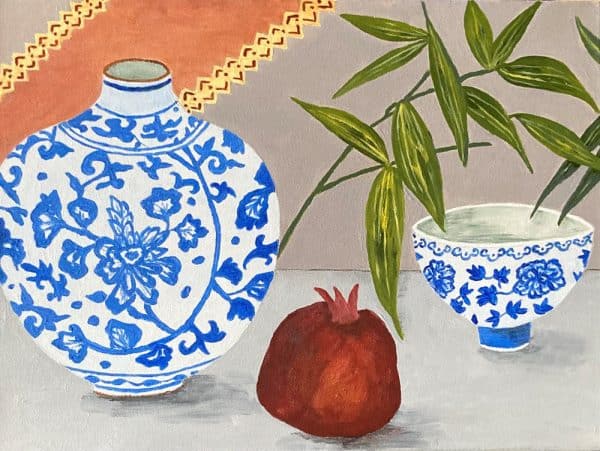 Pomegranate and bamboo by Rosanna Hindmarsh