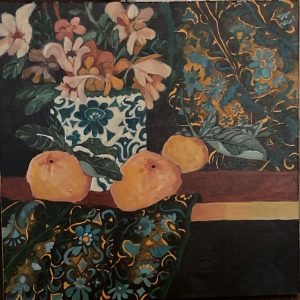 Three Fruits and Freesias by Jennifer Manning