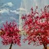 Cherry blossom time, Lake Burley Griffin by Chrissie Lloyd