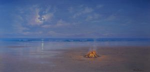 Moonlight Fire, Fraser Island by David Brayshaw_