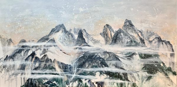 Mountainscape II- Snowfall – cloud forms by Chrissie Lloyd