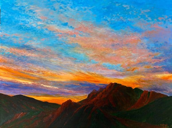 Sunset over the ranges - Arkaroola by Chrissie Lloyd