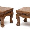 Low stools with cabriole legs