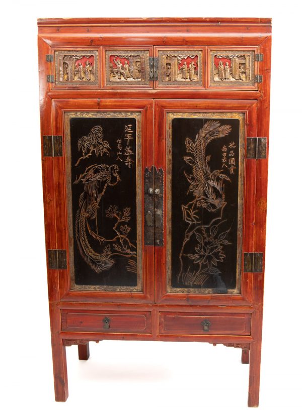 Linen cabinet with longevity carving - Image 2