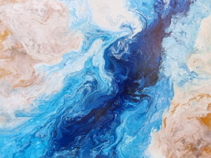 Tidal Rush seascape painting by Angela Anderson