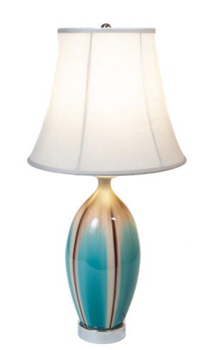 Opal green glaze porcelain lamp