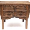 Three drawer carved and lacquered altar table (front)