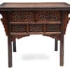 Two drawer table with deep relief carving (front)